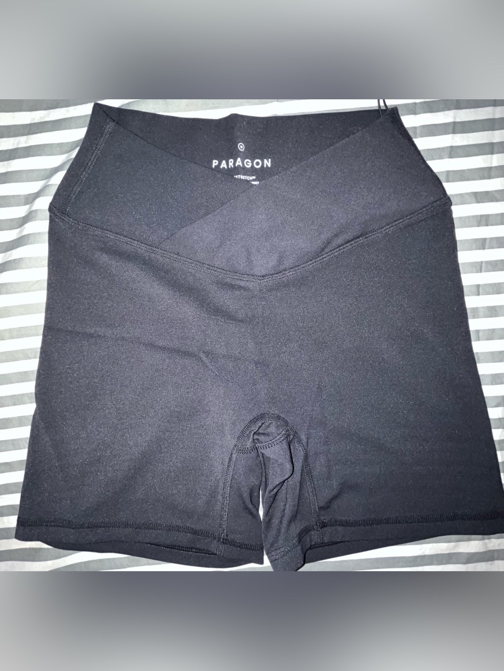Paragon Fitwear RecStretch V Wrap Mid-Rise Sculptseam Plus Short 5” in Black M
